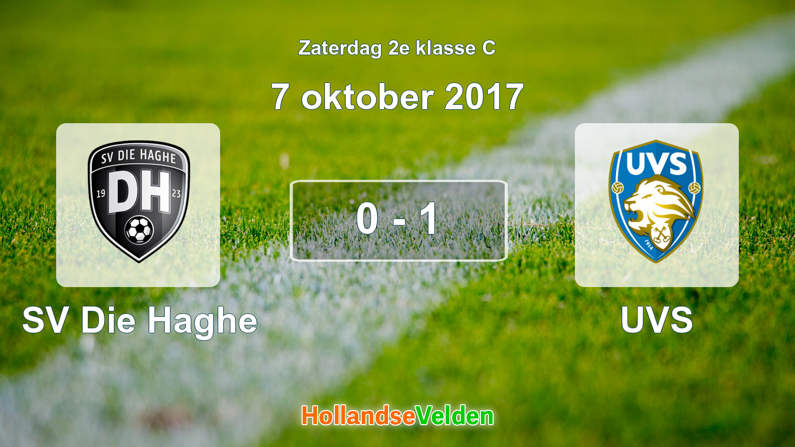 Gespeelde wedstrijd: SV Die Haghe - UVS 0 - 1 (7 oktober 2017)
