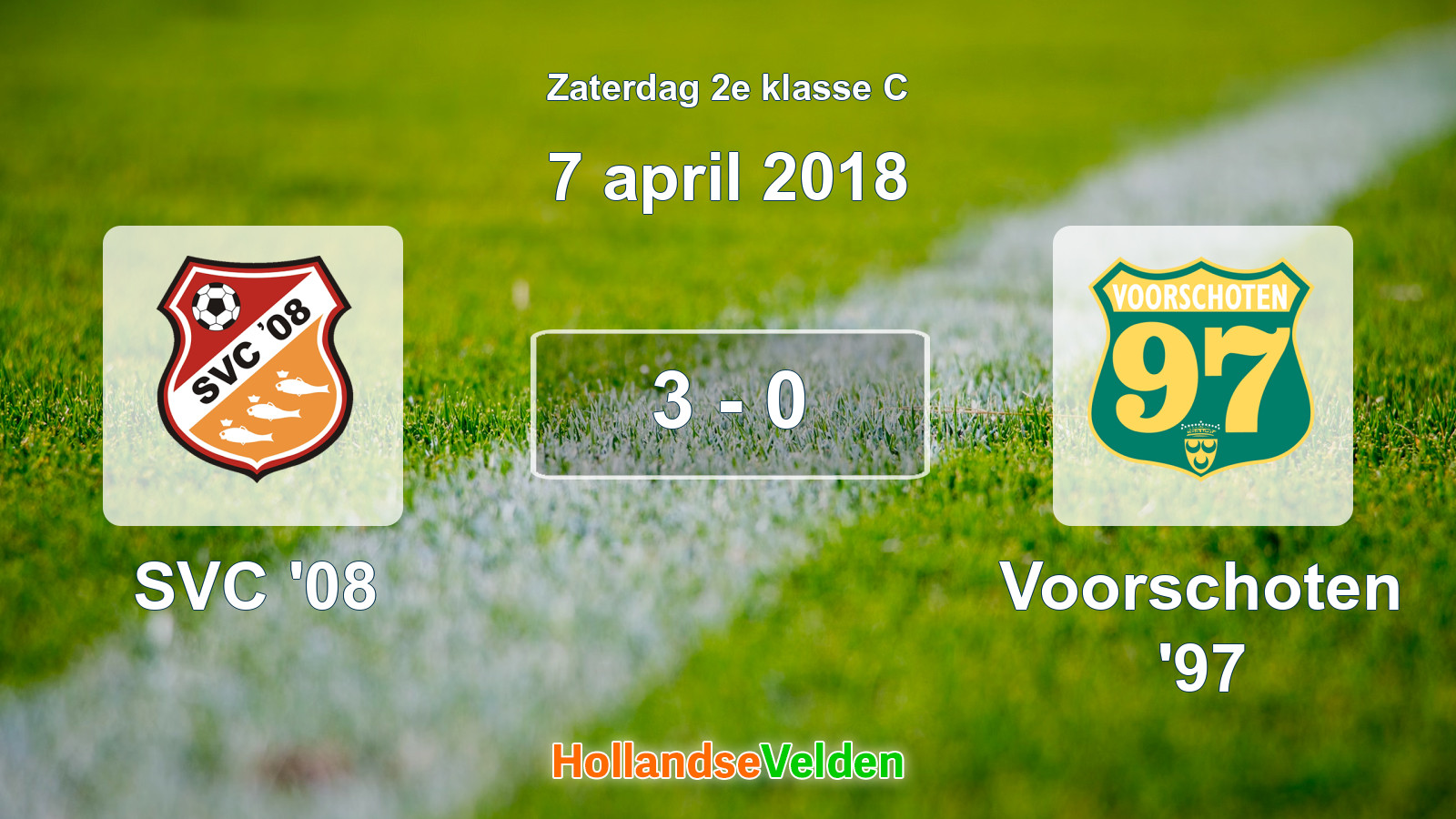 Gespeelde wedstrijd: SVC '08 - Voorschoten '97 3 - 0 (7 april 2018)