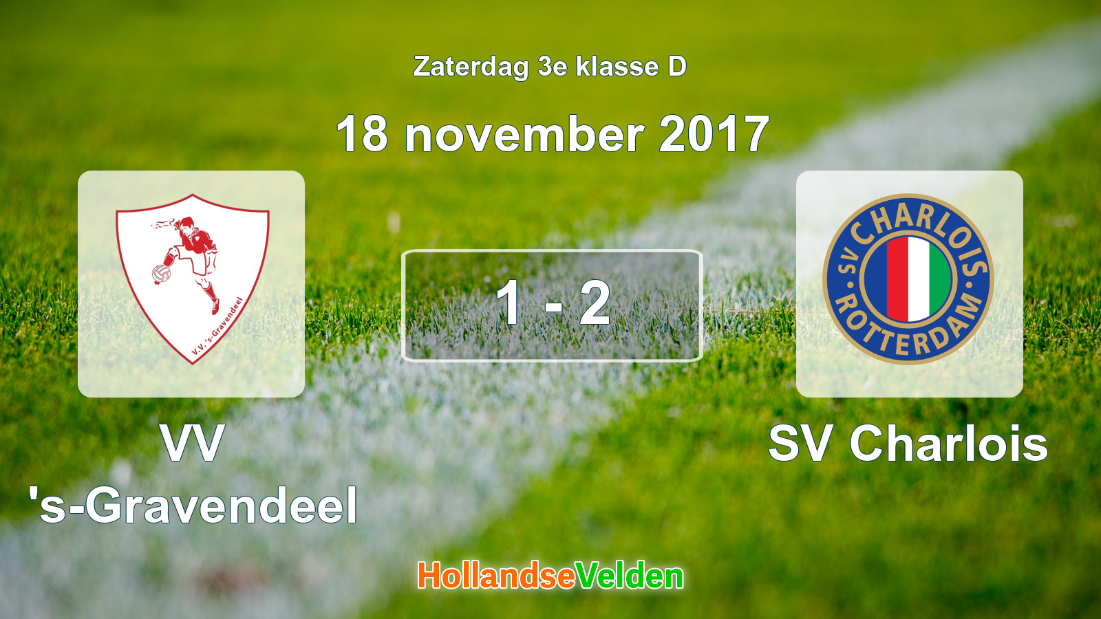 Gespeelde wedstrijd: VV 's-Gravendeel - SV Charlois 1 - 2 (18 november 2017)