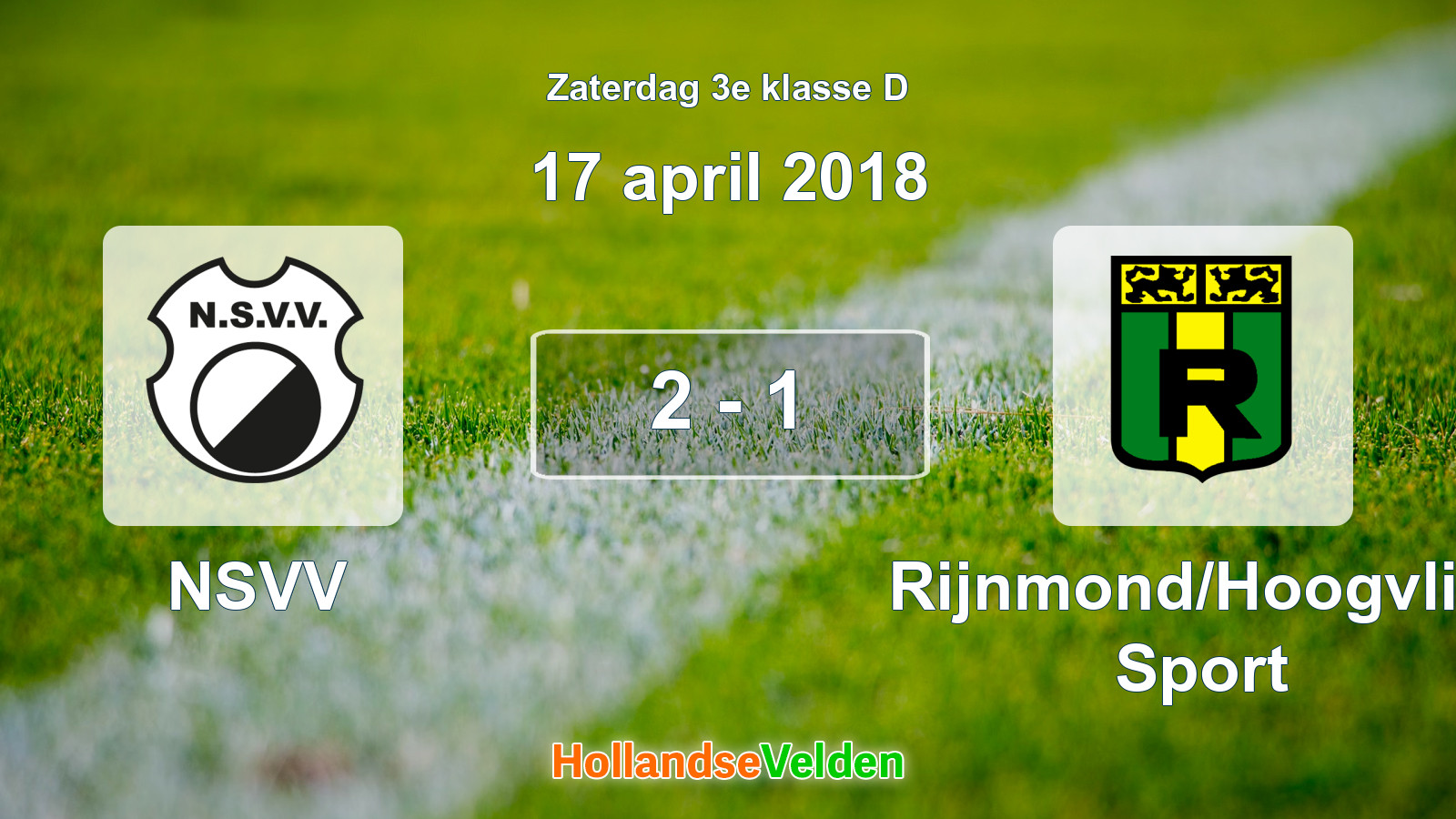 Gespeelde wedstrijd: NSVV - Rijnmond/Hoogvliet Sport 2 - 1 (17 april 2018)