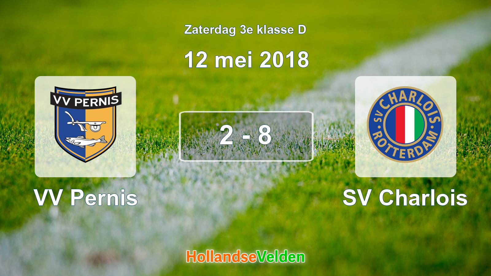 Gespeelde wedstrijd: VV Pernis - SV Charlois 2 - 8 (12 mei 2018)