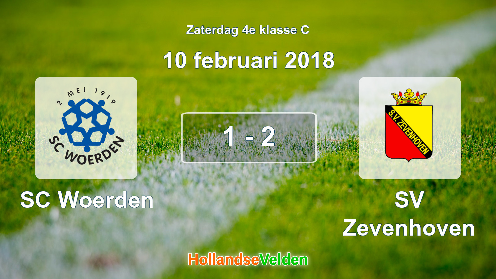 Gespeelde wedstrijd: SC Woerden - SV Zevenhoven 1 - 2 (10 februari 2018)