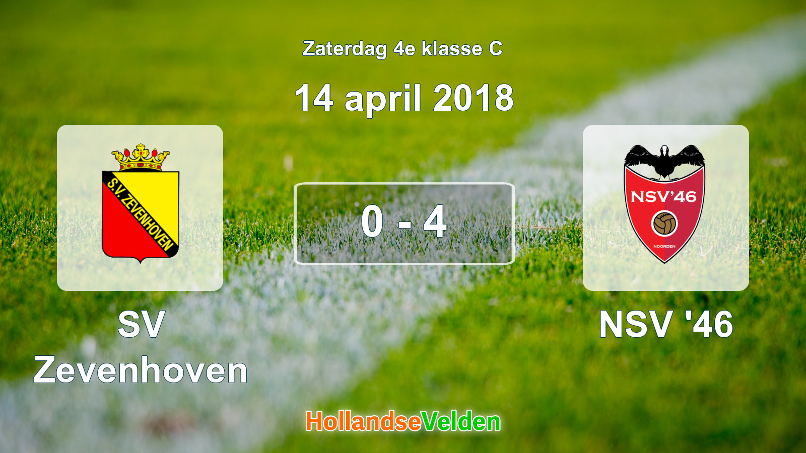 Gespeelde wedstrijd: SV Zevenhoven - NSV '46 0 - 4 (14 april 2018)