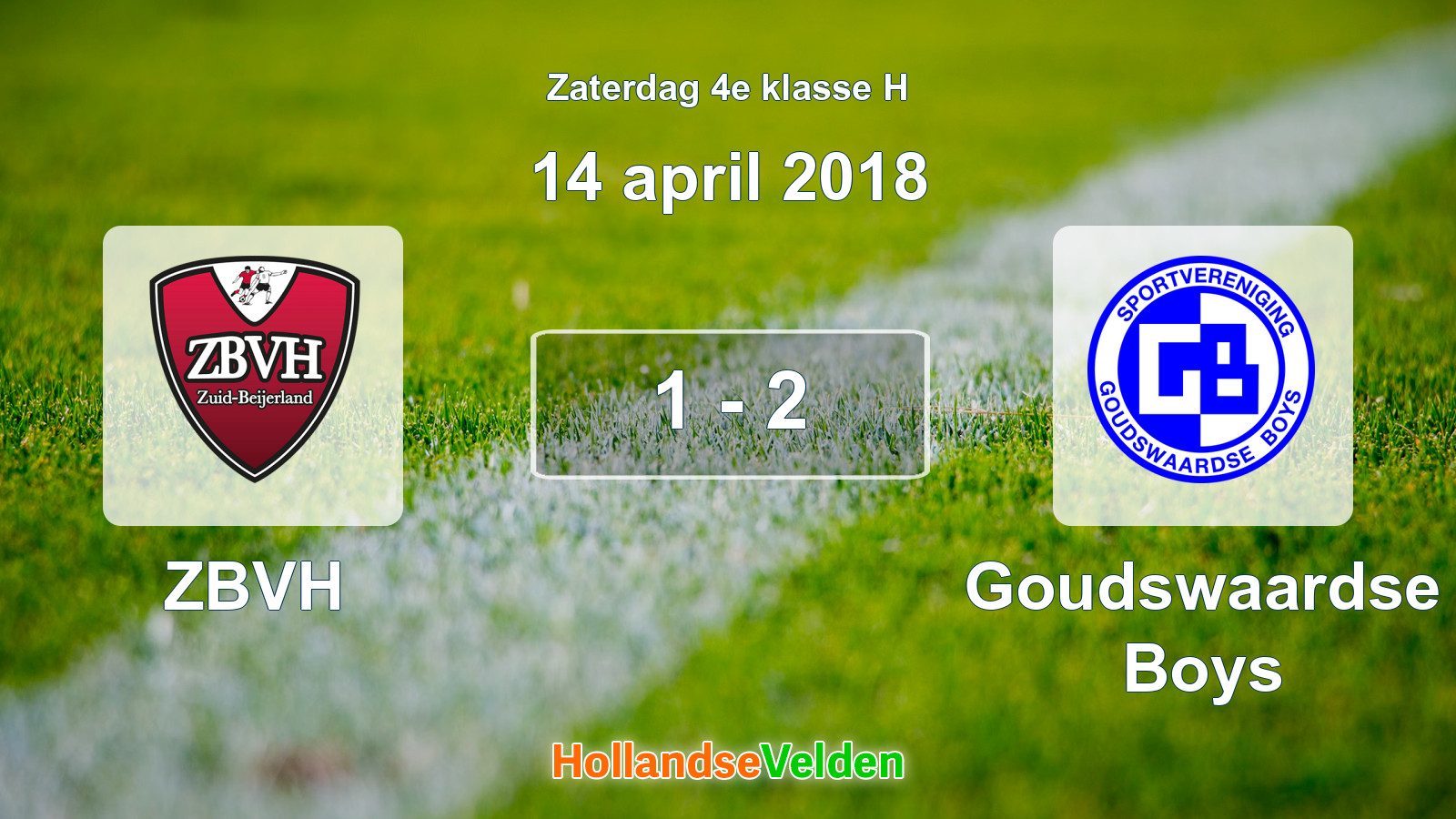Gespeelde wedstrijd: ZBVH - Goudswaardse Boys 1 - 2 (14 april 2018)