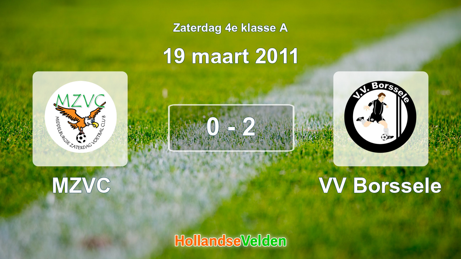 Gespeelde wedstrijd: MZVC - VV Borssele 0 - 2 (19 maart 2011)