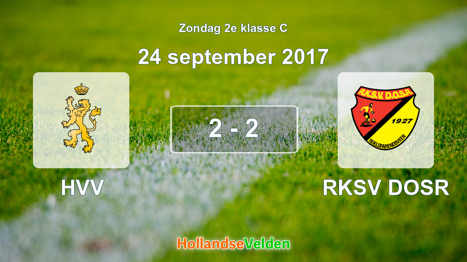 Gespeelde wedstrijd: HVV - RKSV DOSR 2 - 2 (24 september 2017)