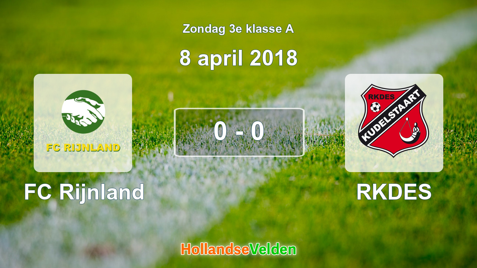 Gespeelde wedstrijd: FC Rijnland - RKDES 0 - 0 (8 april 2018)