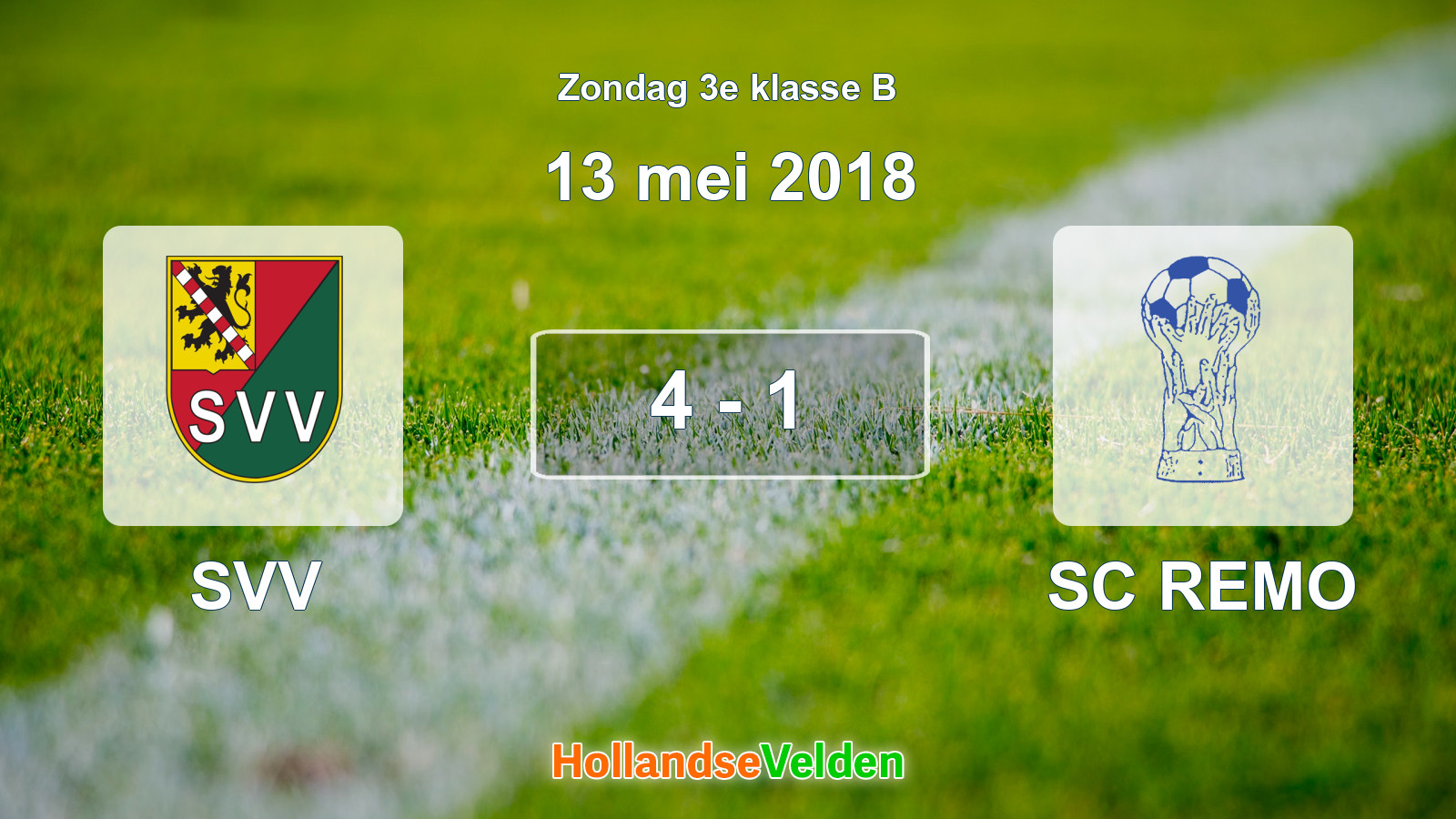 Gespeelde wedstrijd: SVV - SC REMO 4 - 1 (13 mei 2018)