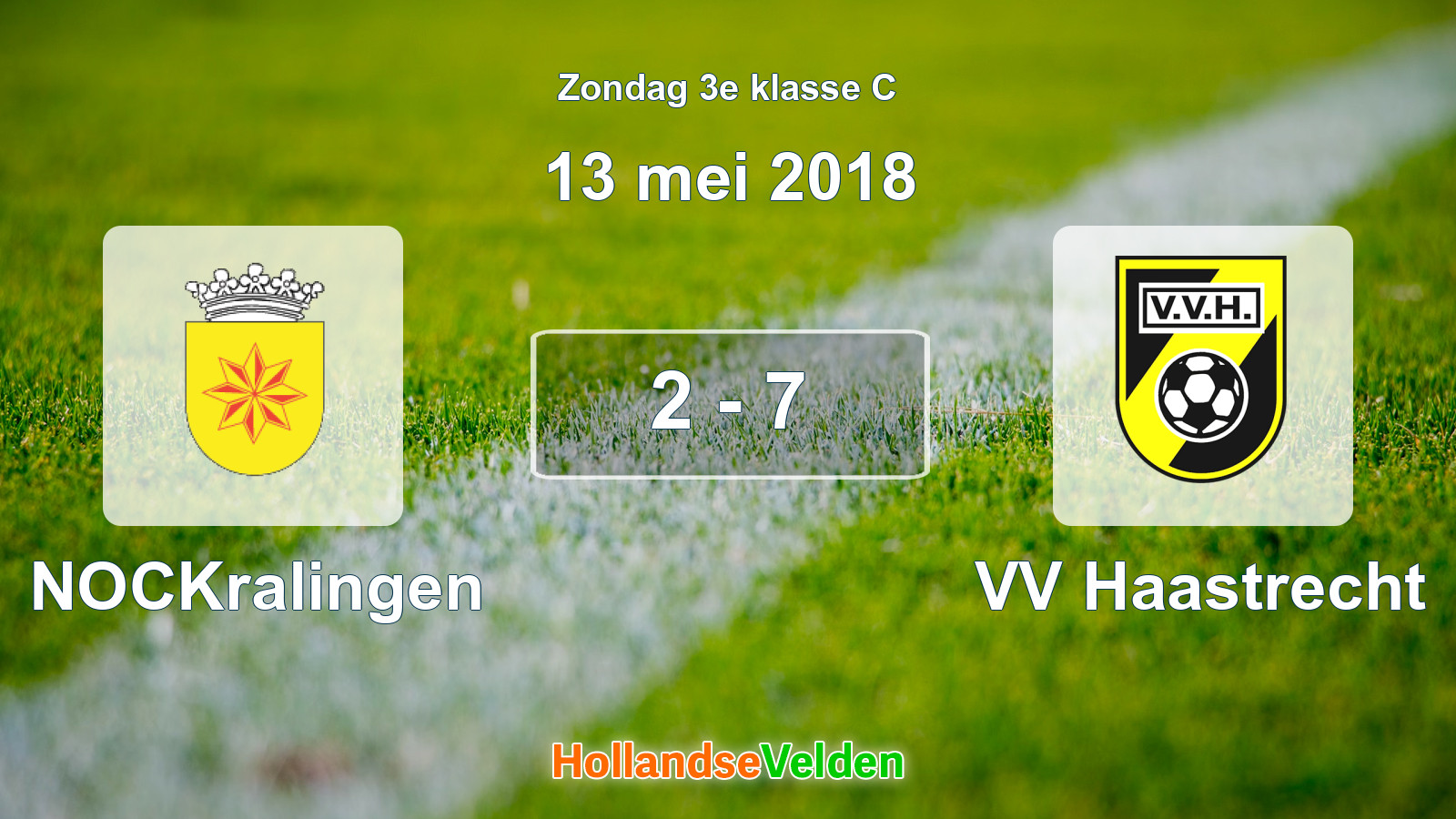 Gespeelde wedstrijd: NOCKralingen - VV Haastrecht 2 - 7 (13 mei 2018)