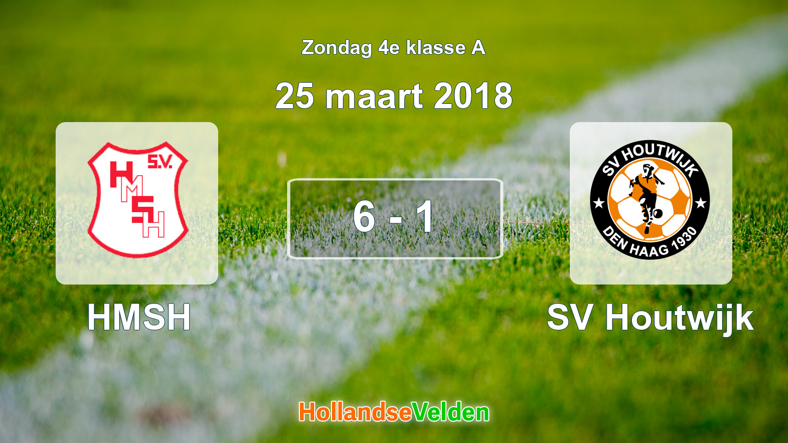 Gespeelde wedstrijd: HMSH - SV Houtwijk 6 - 1 (25 maart 2018)