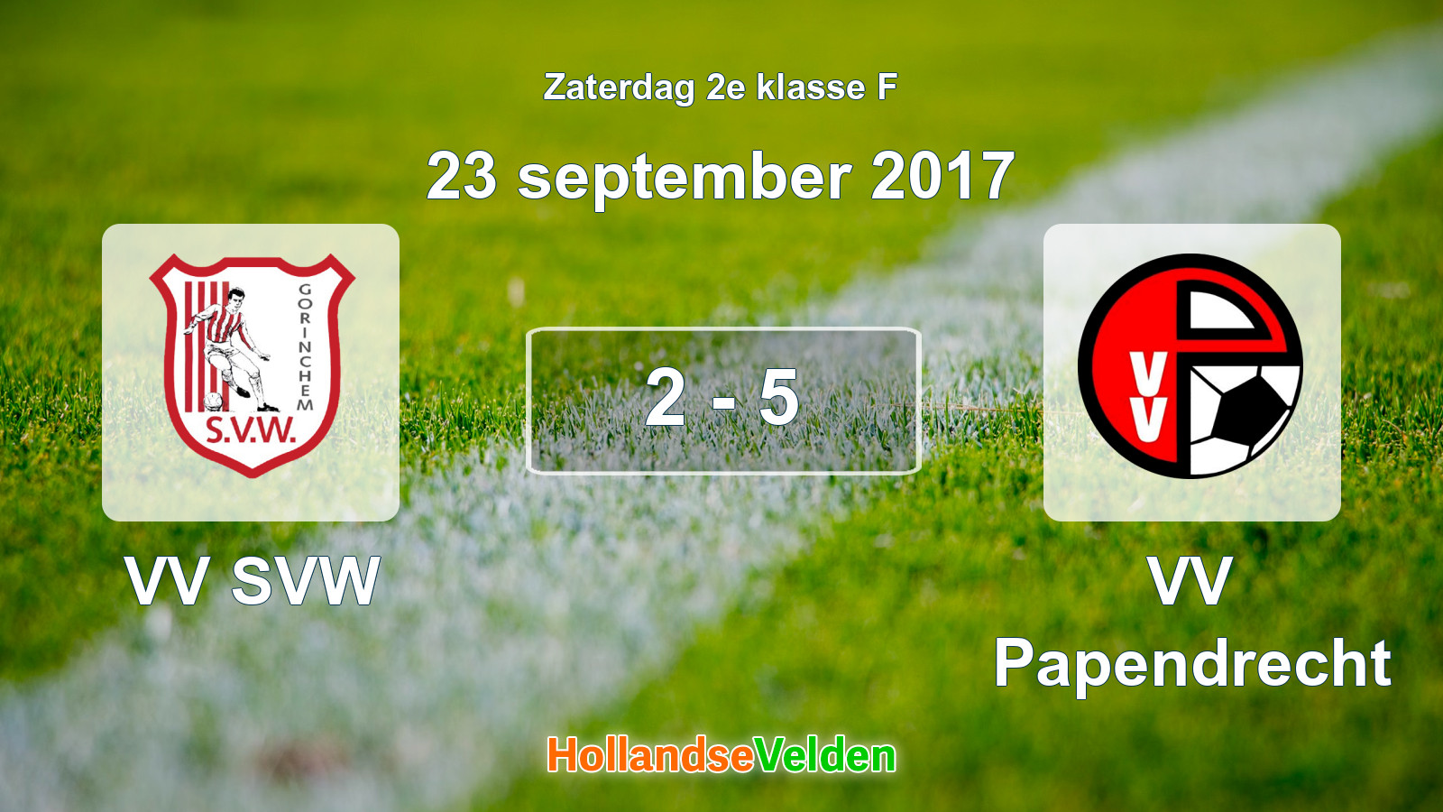 Gespeelde wedstrijd: VV SVW - VV Papendrecht 2 - 5 (23 september 2017)