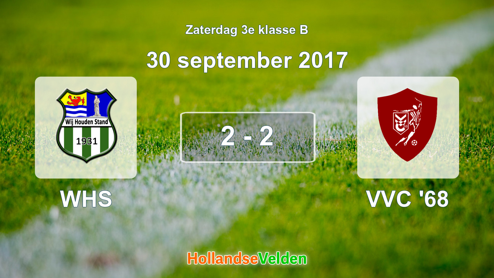 Gespeelde wedstrijd: WHS - VVC '68 2 - 2 (30 september 2017)