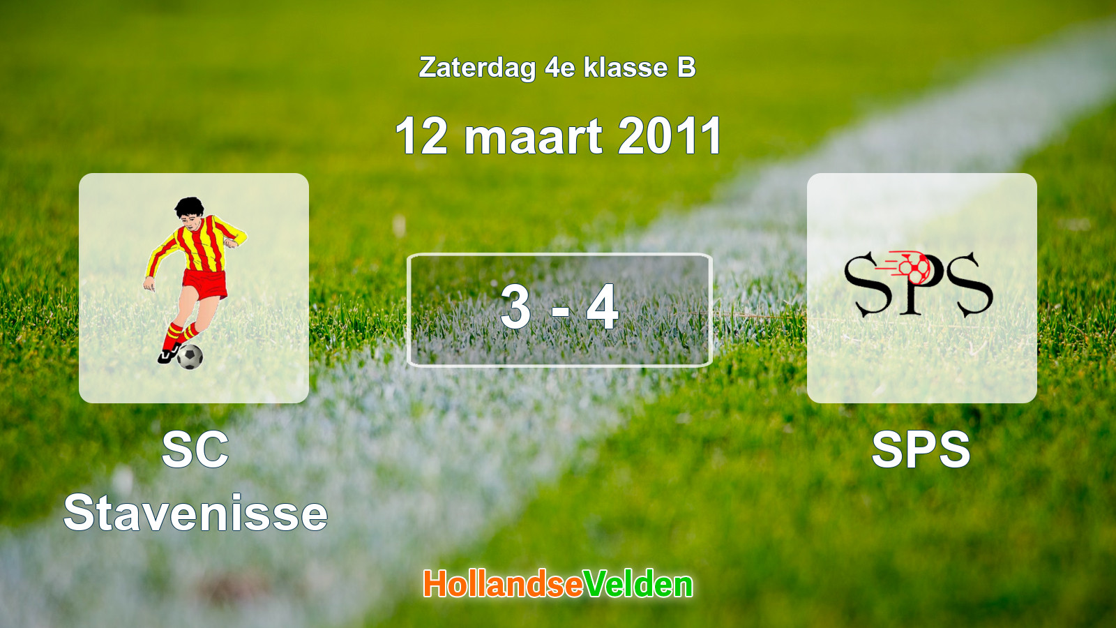 Gespeelde wedstrijd: SC Stavenisse - SPS 3 - 4 (12 maart 2011)