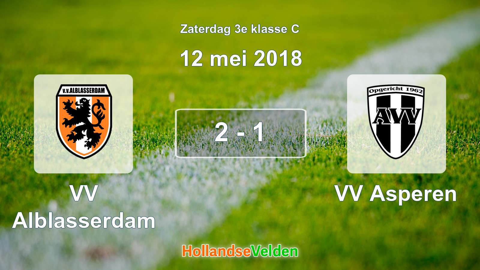 Gespeelde wedstrijd: VV Alblasserdam - VV Asperen 2 - 1 (12 mei 2018)