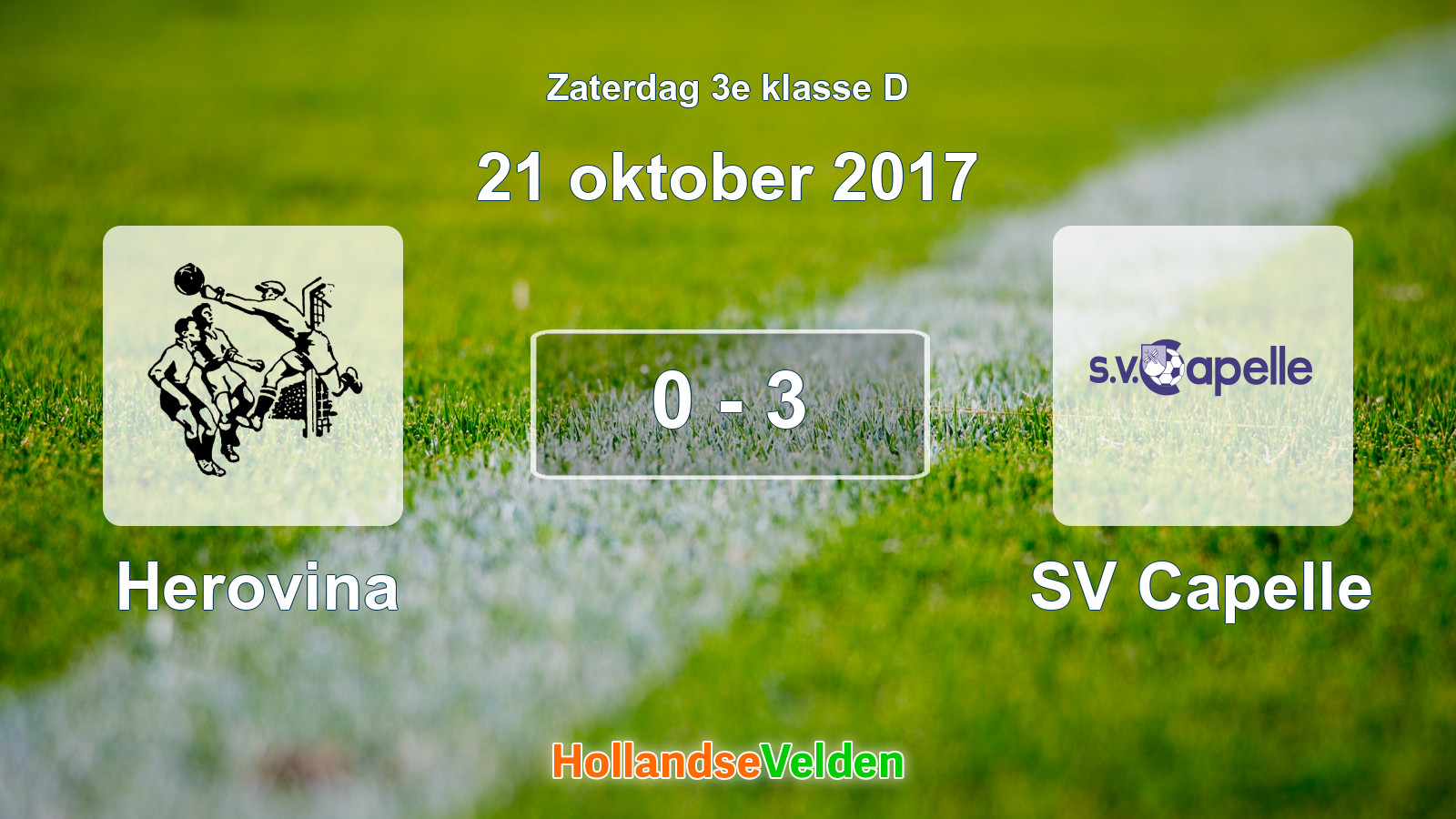 Gespeelde wedstrijd: Herovina - SV Capelle 0 - 3 (21 oktober 2017)