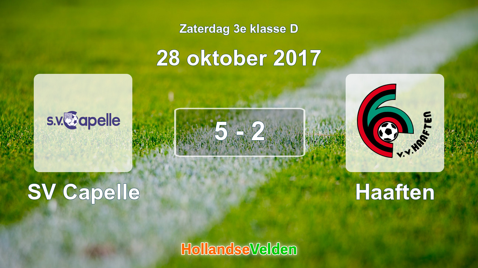 Gespeelde wedstrijd: SV Capelle - Haaften 5 - 2 (28 oktober 2017)