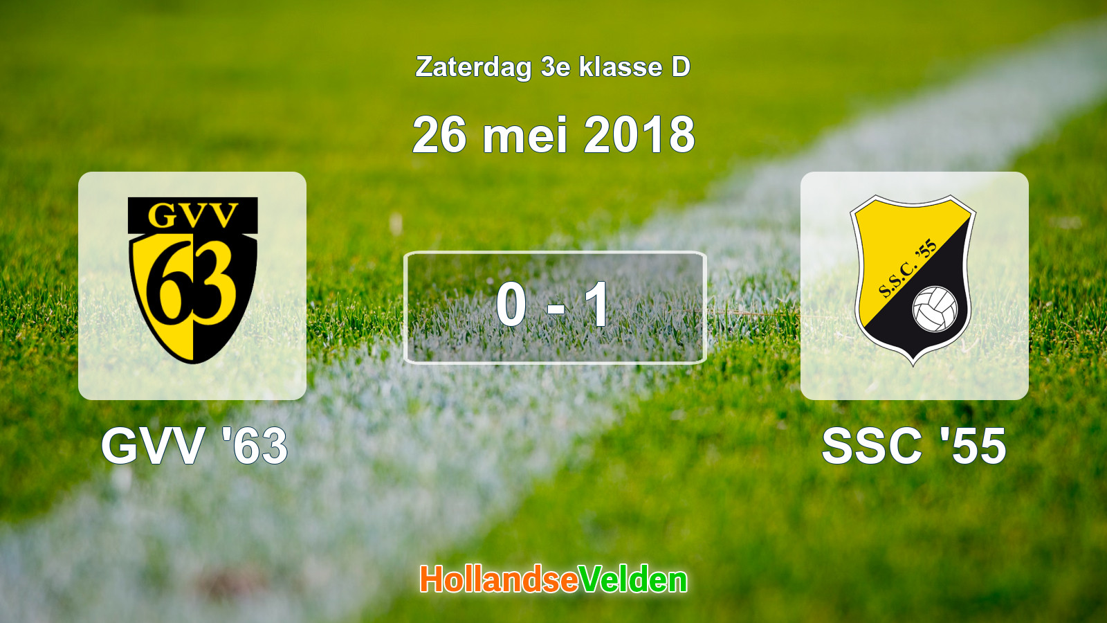 Gespeelde wedstrijd: GVV '63 - SSC '55 0 - 1 (26 mei 2018)