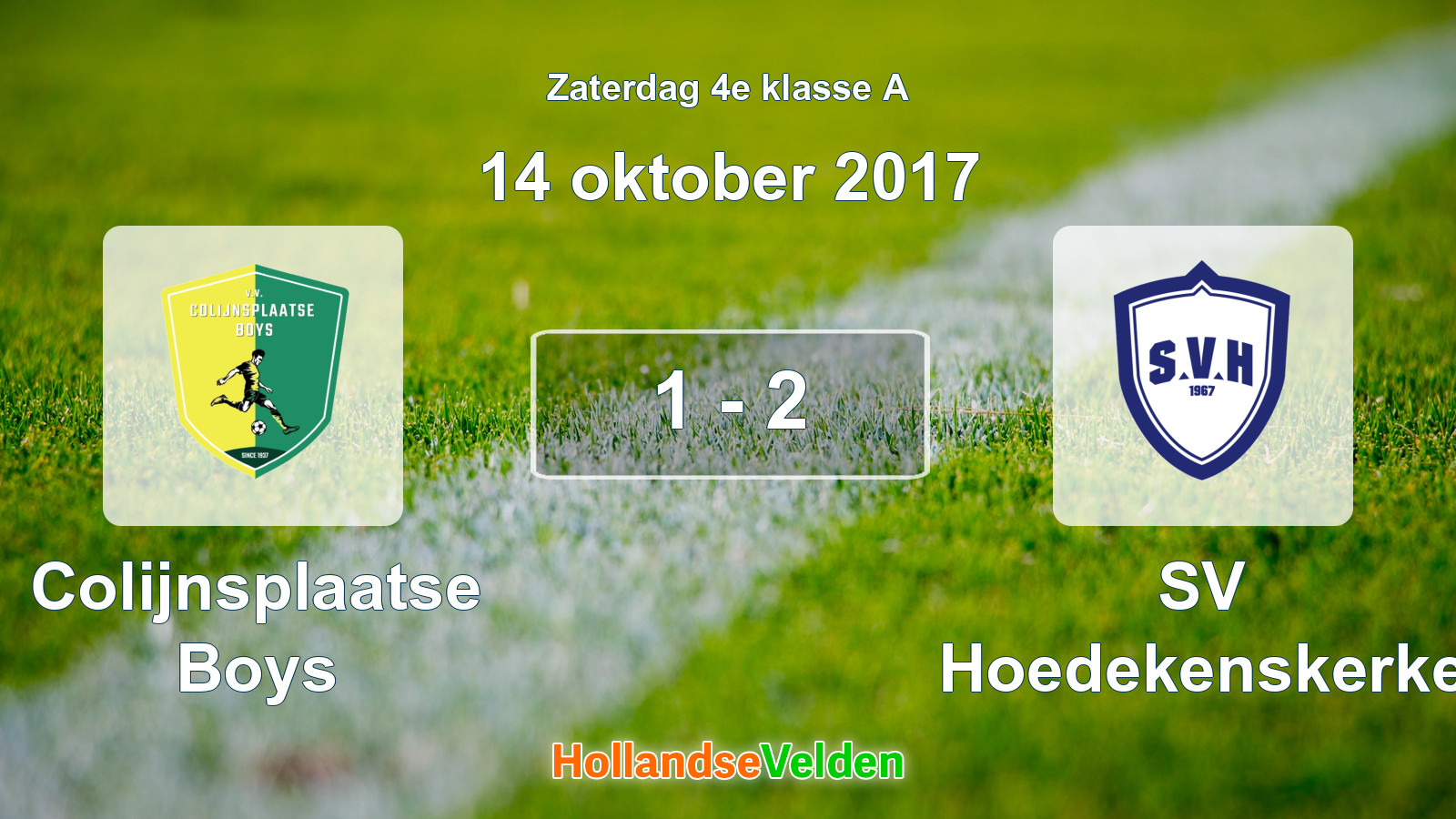 Gespeelde wedstrijd: Colijnsplaatse Boys - SV Hoedekenskerke 1 - 2 (14 oktober 2017)