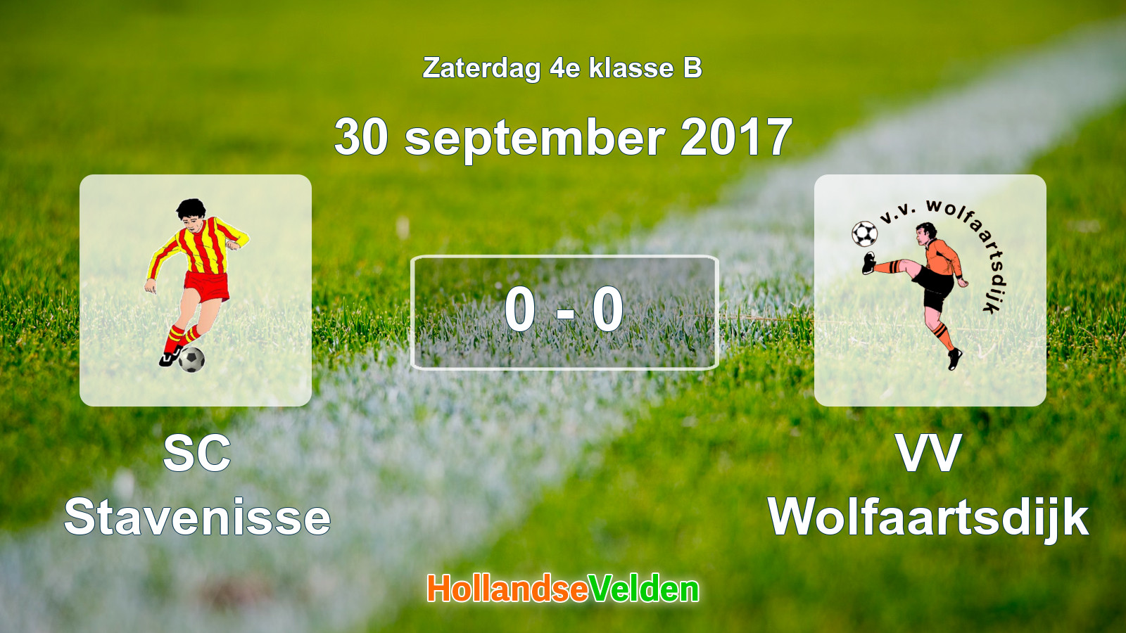Gespeelde wedstrijd: SC Stavenisse - VV Wolfaartsdijk 0 - 0 (30 september 2017)