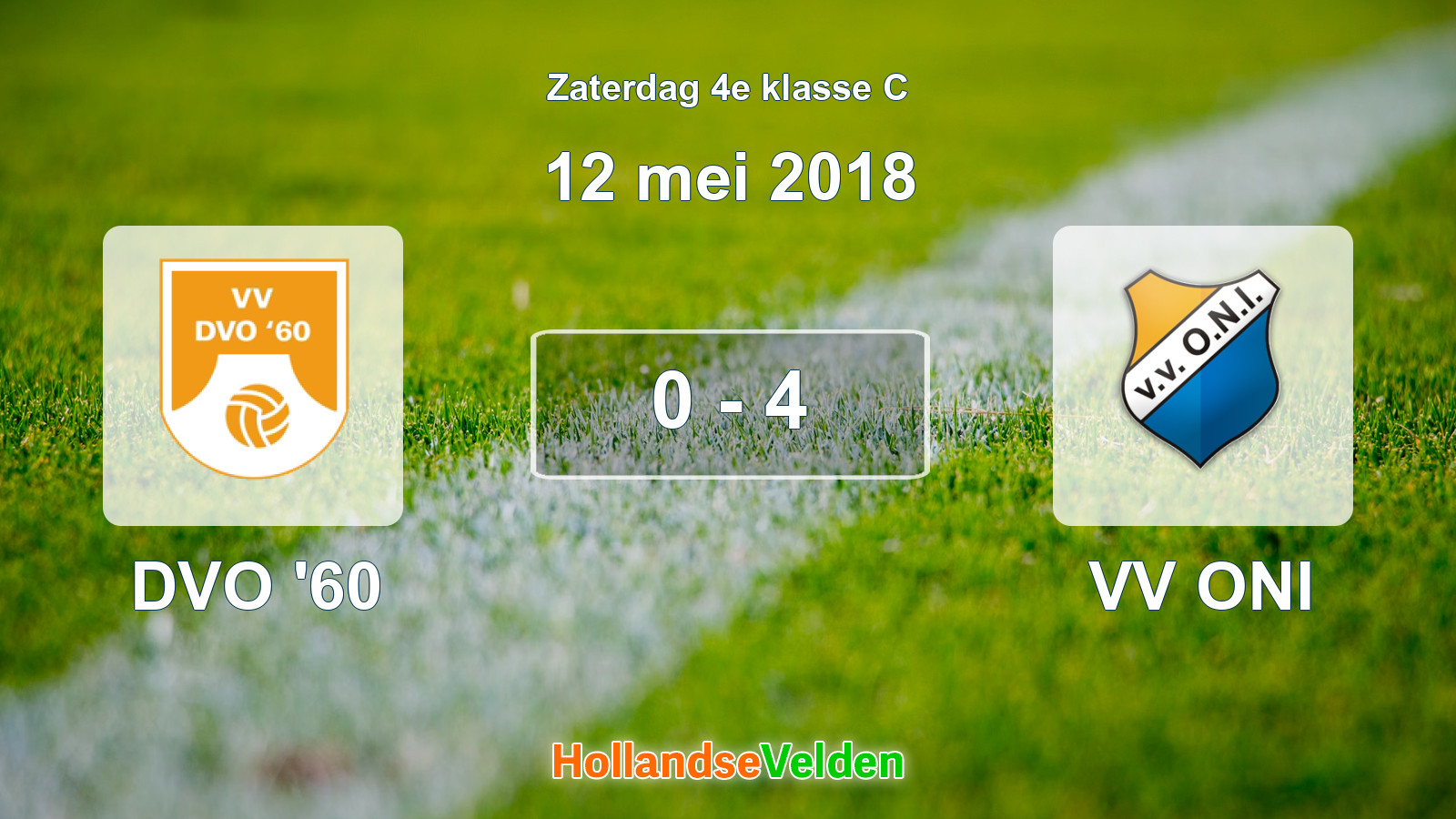 Gespeelde wedstrijd: DVO '60 - VV ONI 0 - 4 (12 mei 2018)