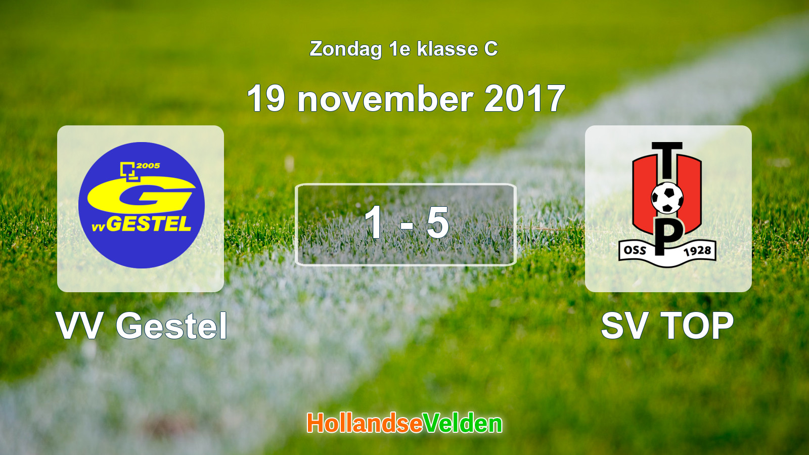 Gespeelde wedstrijd: VV Gestel - SV TOP 1 - 5 (19 november 2017)