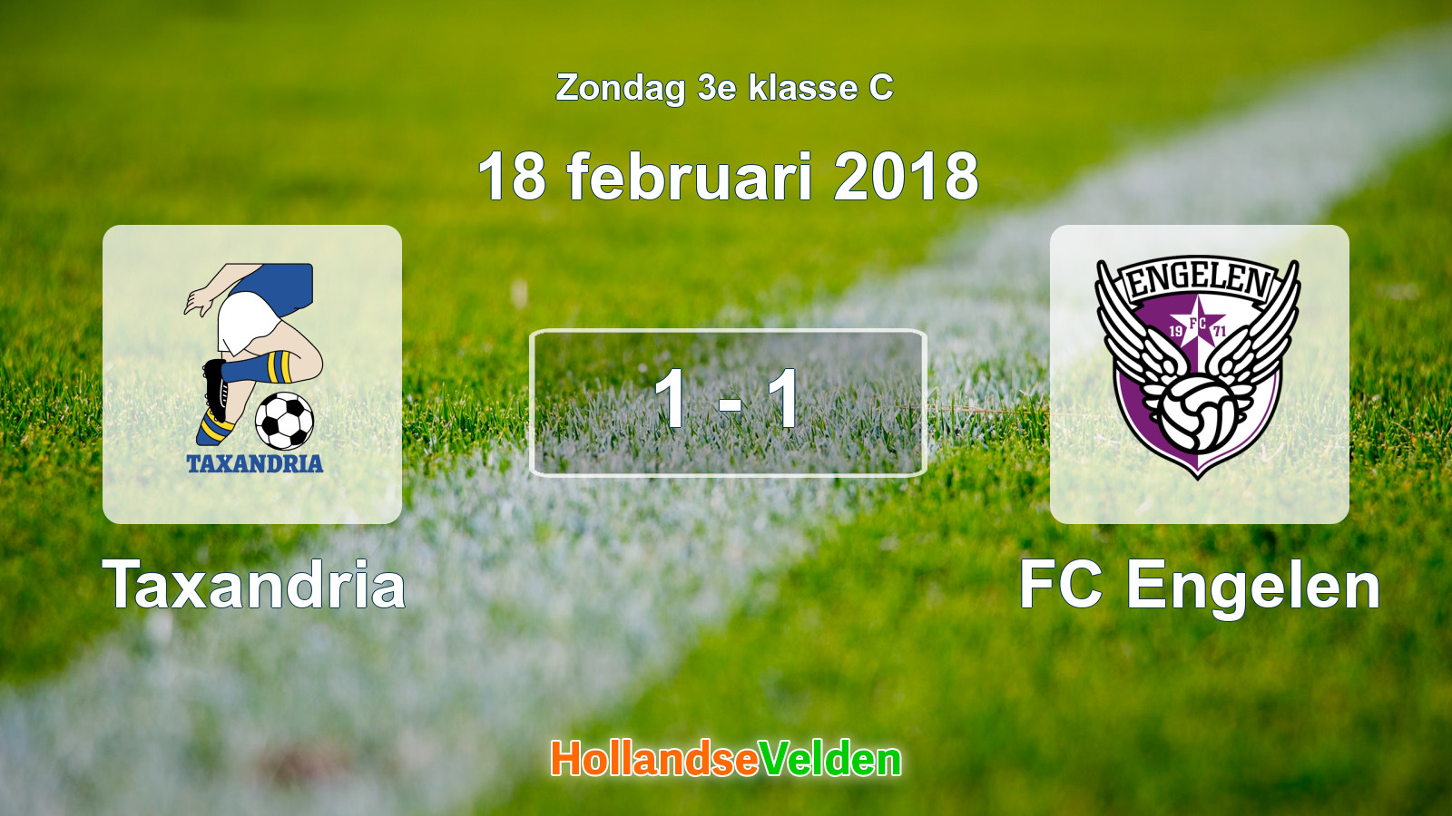 Gespeelde wedstrijd: Taxandria - FC Engelen 1 - 1 (18 februari 2018)