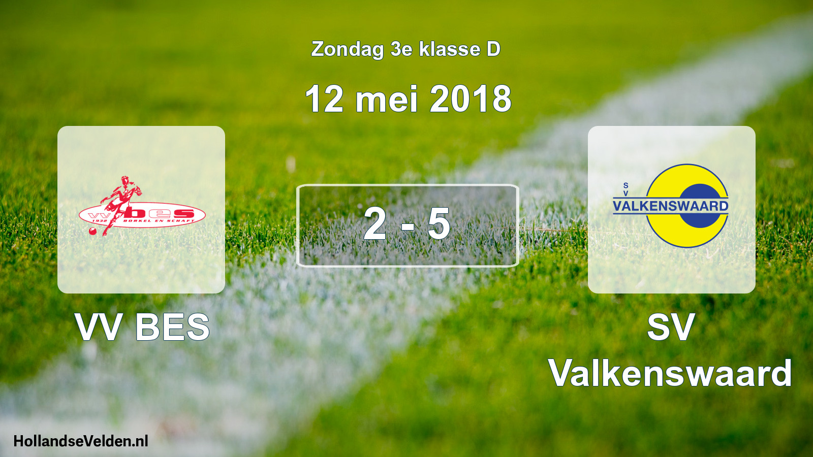 Gespeelde wedstrijd: VV BES - SV Valkenswaard 2 - 5 (12 mei 2018)