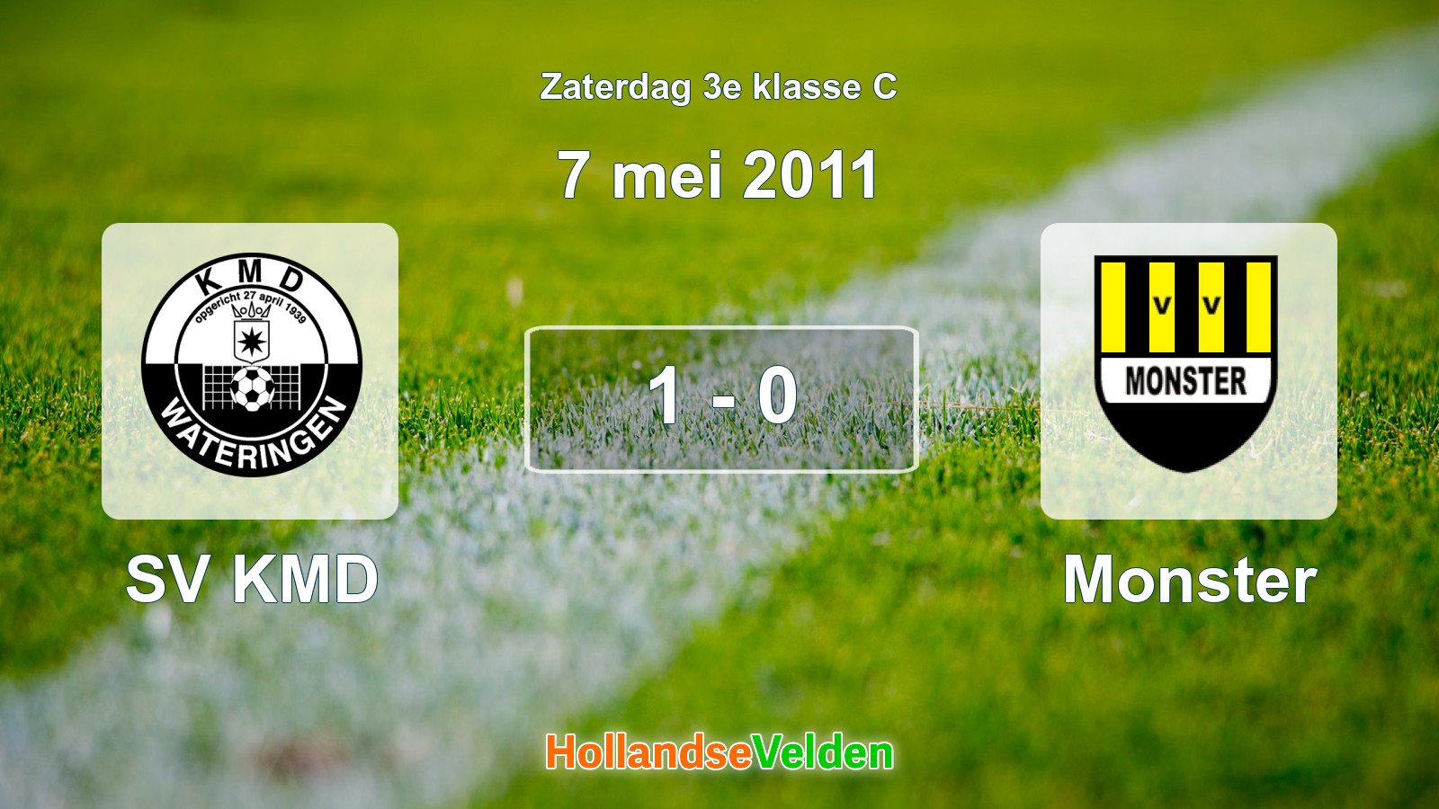 Gespeelde wedstrijd: SV KMD - Monster 1 - 0 (7 mei 2011)