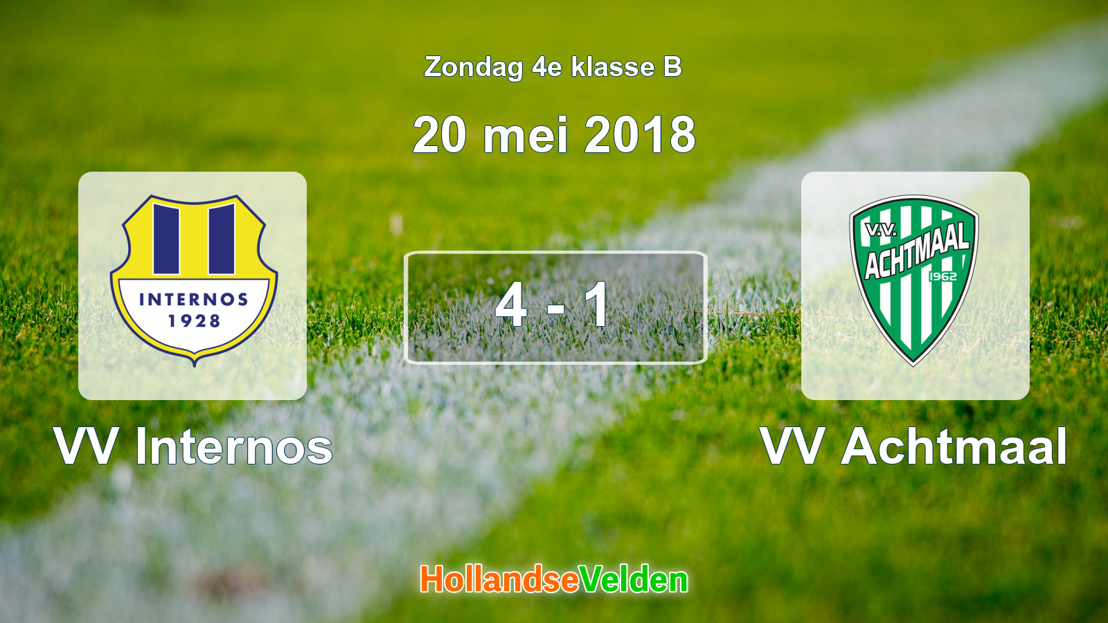 Gespeelde wedstrijd: VV Internos - VV Achtmaal 4 - 1 (20 mei 2018)