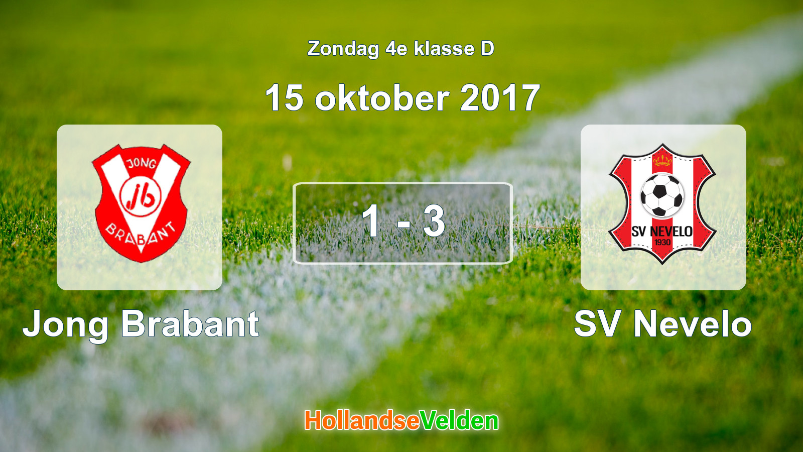 Gespeelde wedstrijd: Jong Brabant - SV Nevelo 1 - 3 (15 oktober 2017)