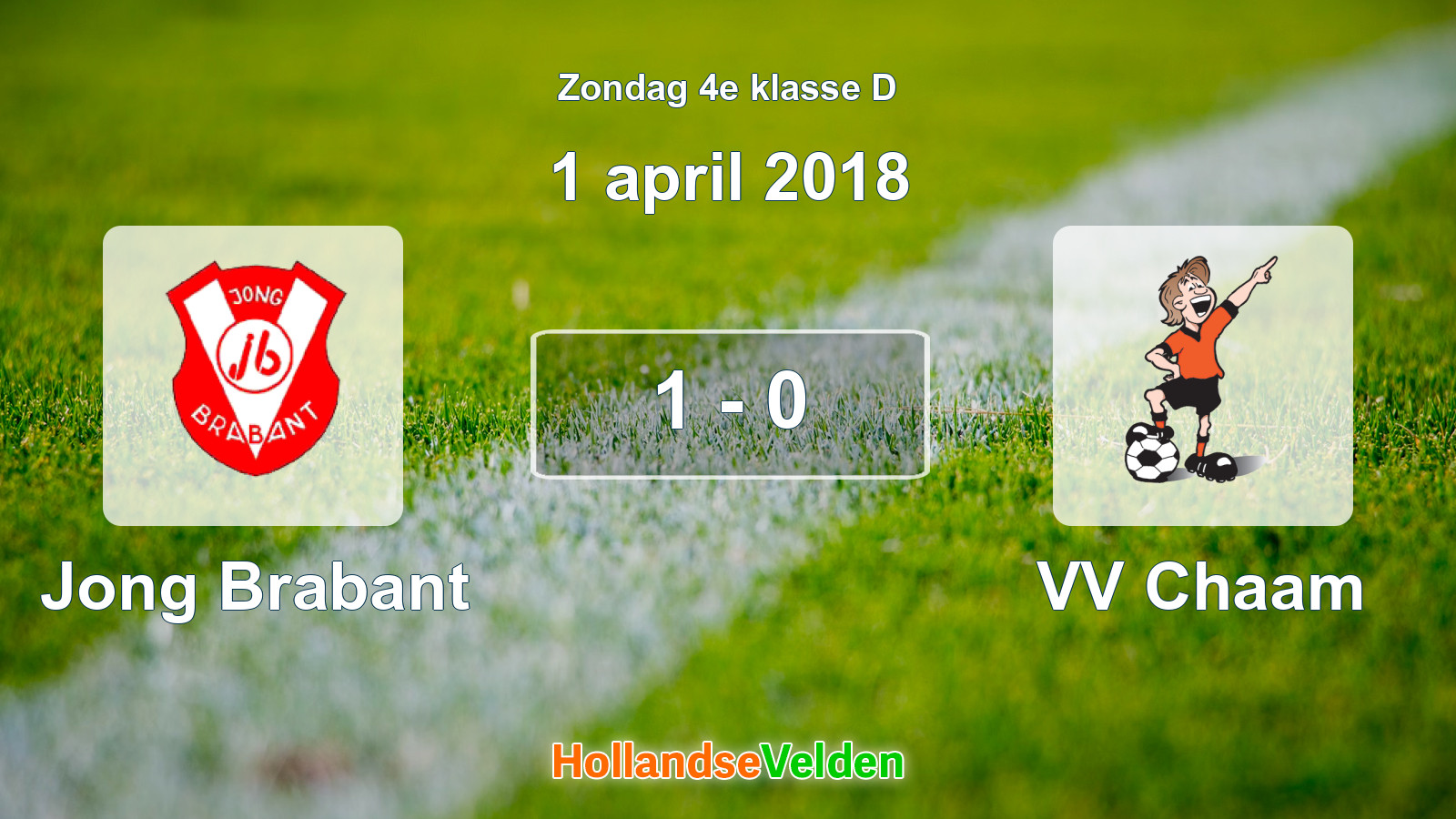 Gespeelde wedstrijd: Jong Brabant - VV Chaam 1 - 0 (1 april 2018)