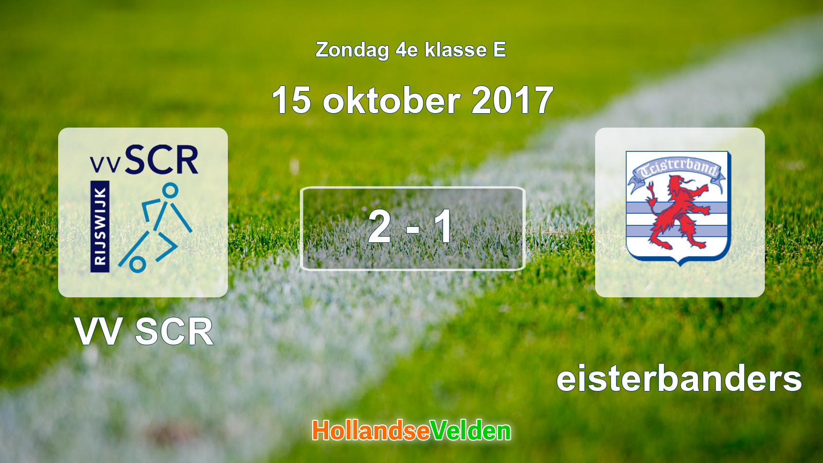 Gespeelde wedstrijd: VV SCR - Teisterbanders 2 - 1 (15 oktober 2017)