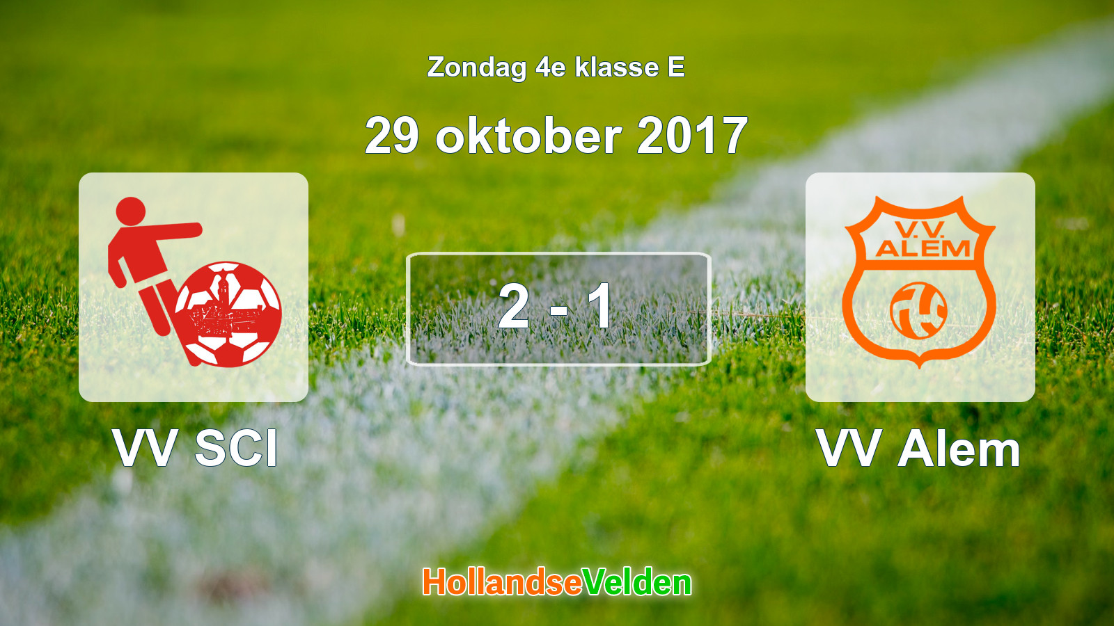 Gespeelde wedstrijd: VV SCI - VV Alem 2 - 1 (29 oktober 2017)