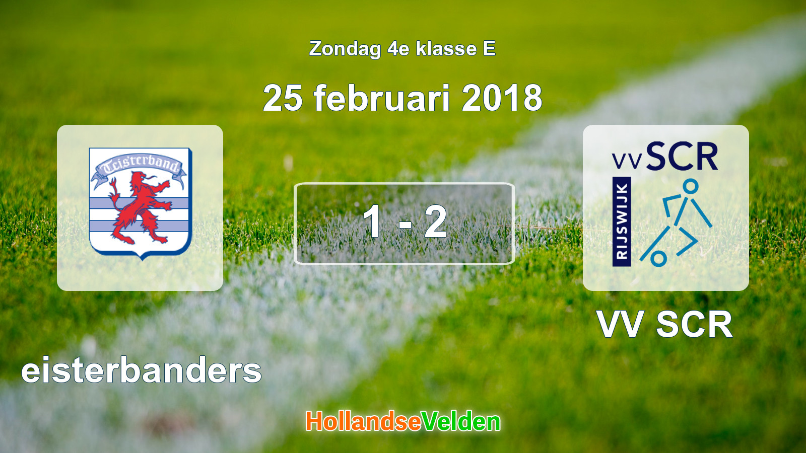 Gespeelde wedstrijd: Teisterbanders - VV SCR 1 - 2 (25 februari 2018)