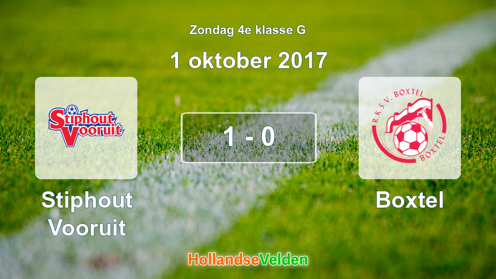 Gespeelde wedstrijd: Stiphout Vooruit - Boxtel 1 - 0 (1 oktober 2017)