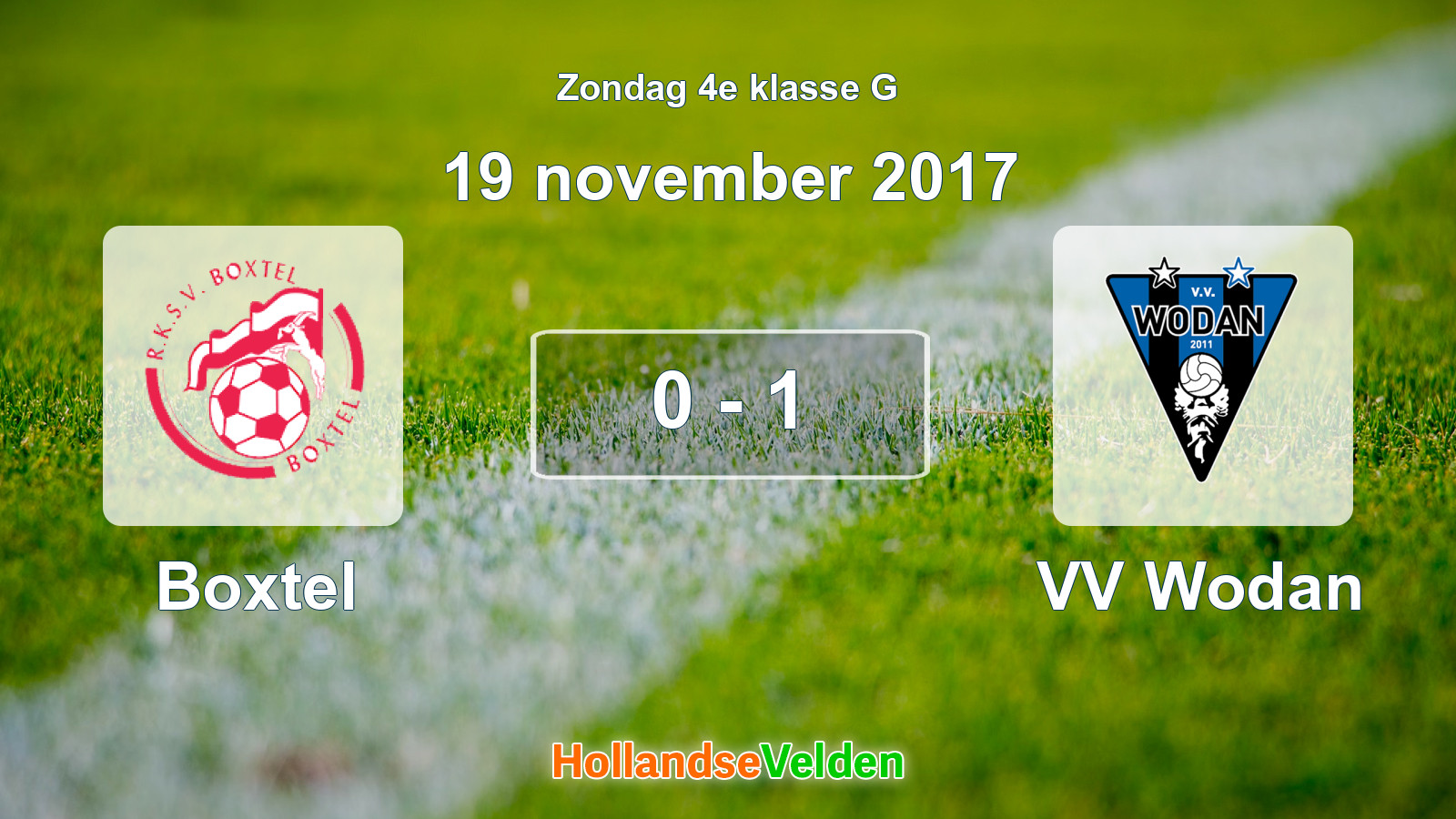 Gespeelde wedstrijd: Boxtel - VV Wodan 0 - 1 (19 november 2017)