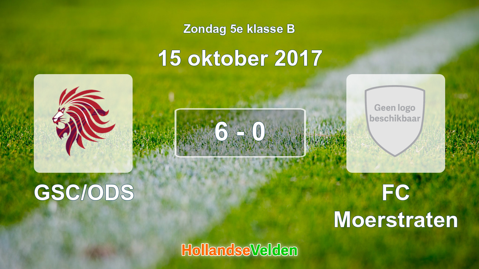 Gespeelde wedstrijd: GSC/ODS - FC Moerstraten 6 - 0 (15 oktober 2017)