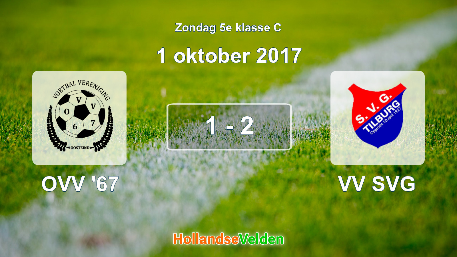 Gespeelde wedstrijd: OVV '67 - VV SVG 1 - 2 (1 oktober 2017)