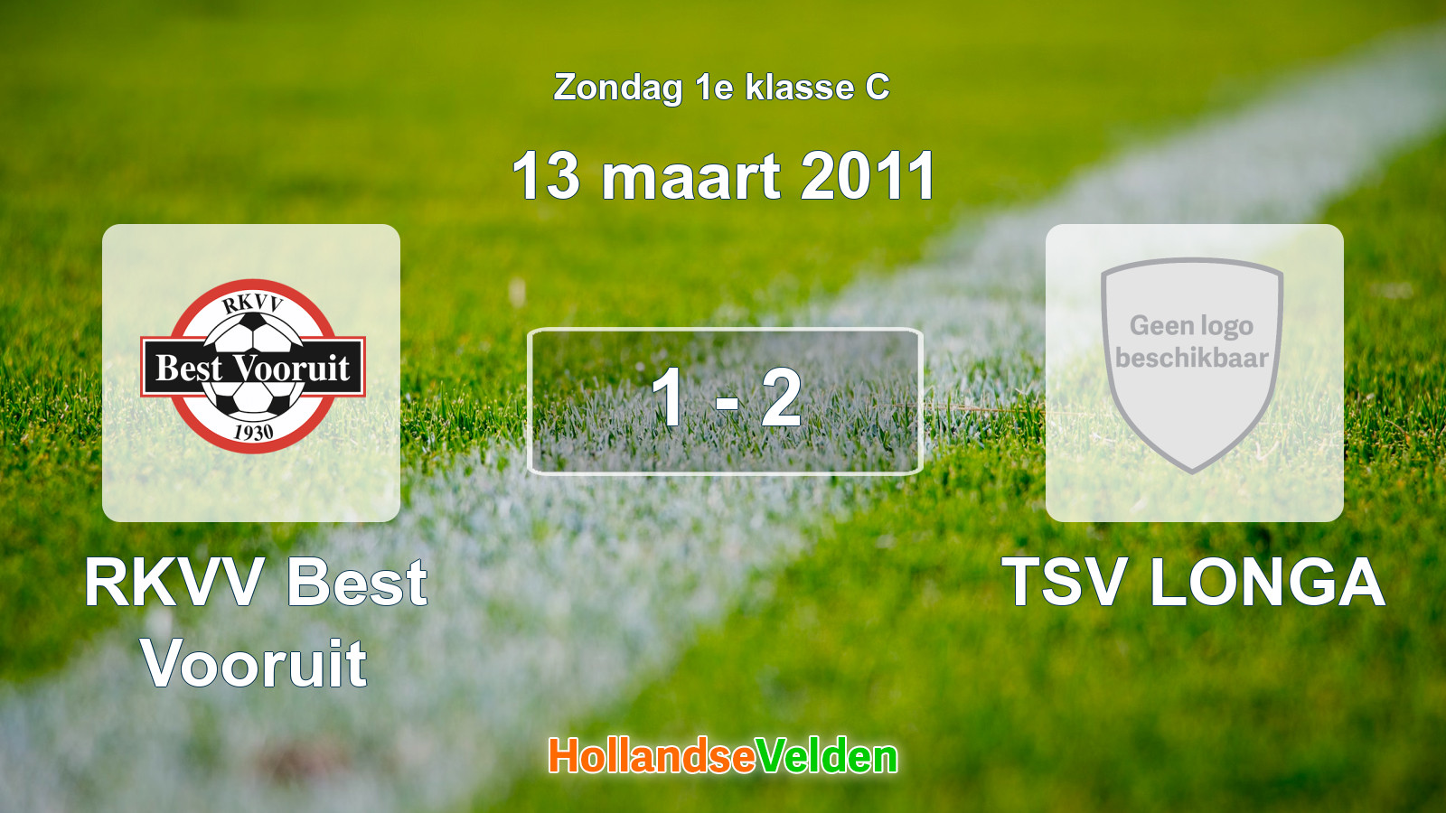 Gespeelde wedstrijd: RKVV Best Vooruit - TSV LONGA 1 - 2 (13 maart 2011)