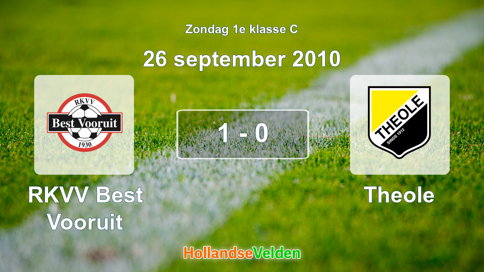 Gespeelde wedstrijd: RKVV Best Vooruit - Theole 1 - 0 (26 september 2010)