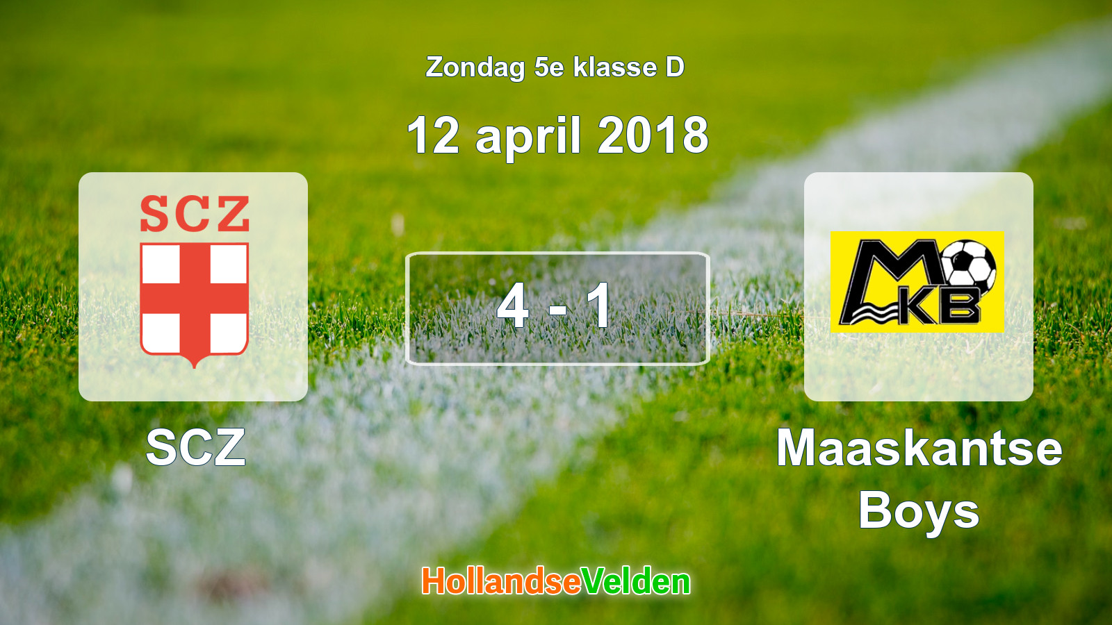 Gespeelde wedstrijd: SCZ - Maaskantse Boys 4 - 1 (12 april 2018)