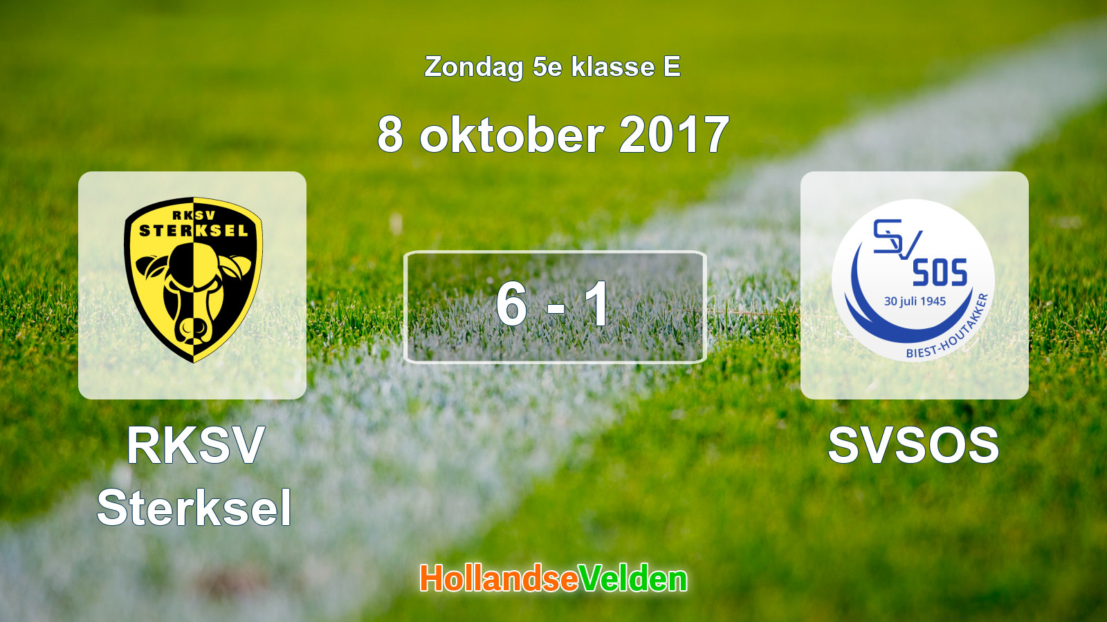 Gespeelde wedstrijd: RKSV Sterksel - SVSOS 6 - 1 (8 oktober 2017)