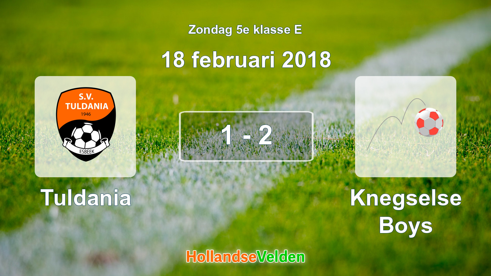 Gespeelde wedstrijd: Tuldania - Knegselse Boys 1 - 2 (18 februari 2018)