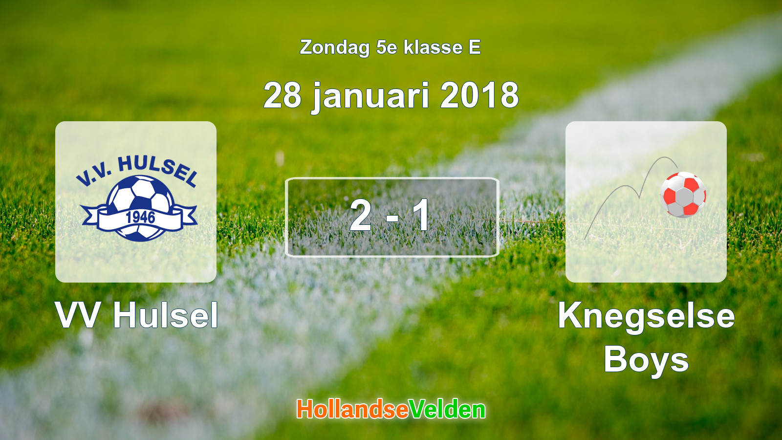 Gespeelde wedstrijd: VV Hulsel - Knegselse Boys 2 - 1 (28 januari 2018)