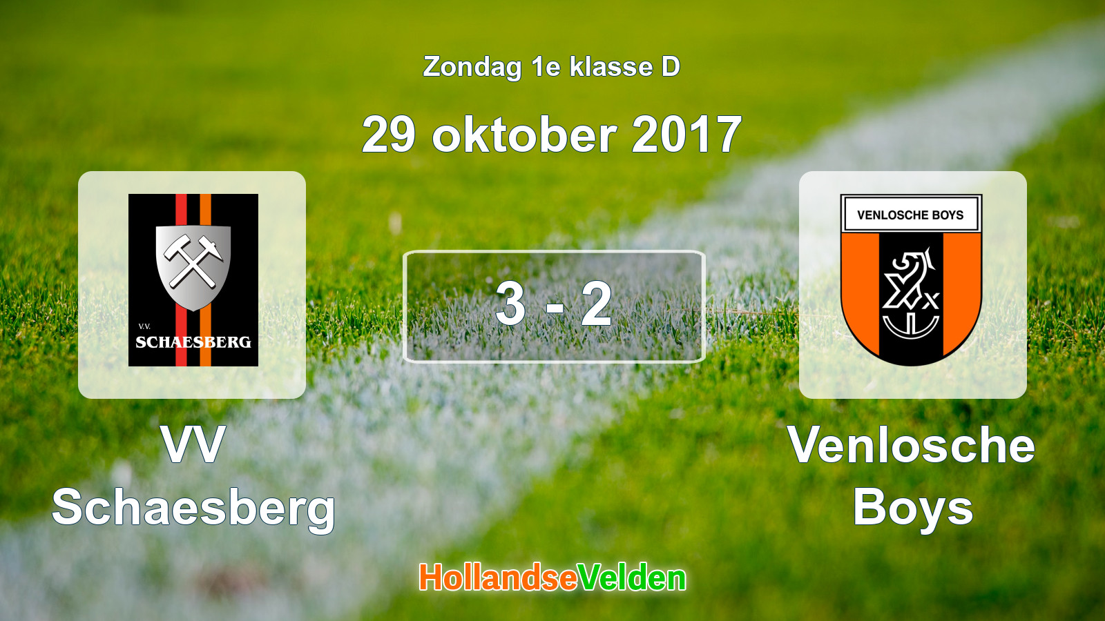 Gespeelde wedstrijd: VV Schaesberg - Venlosche Boys 3 - 2 (29 oktober 2017)
