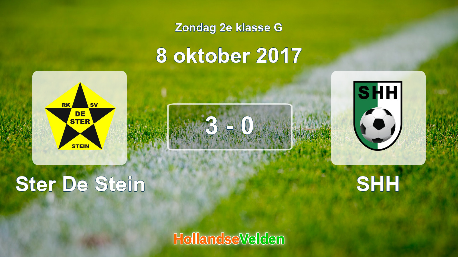Gespeelde wedstrijd: Ster De Stein - SHH 3 - 0 (8 oktober 2017)