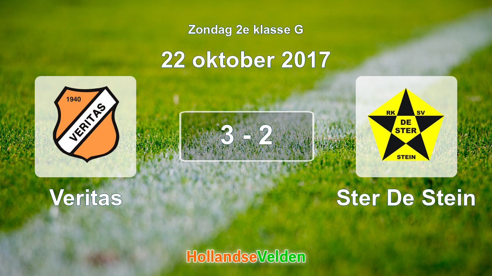 Gespeelde wedstrijd: Veritas - Ster De Stein 3 - 2 (22 oktober 2017)