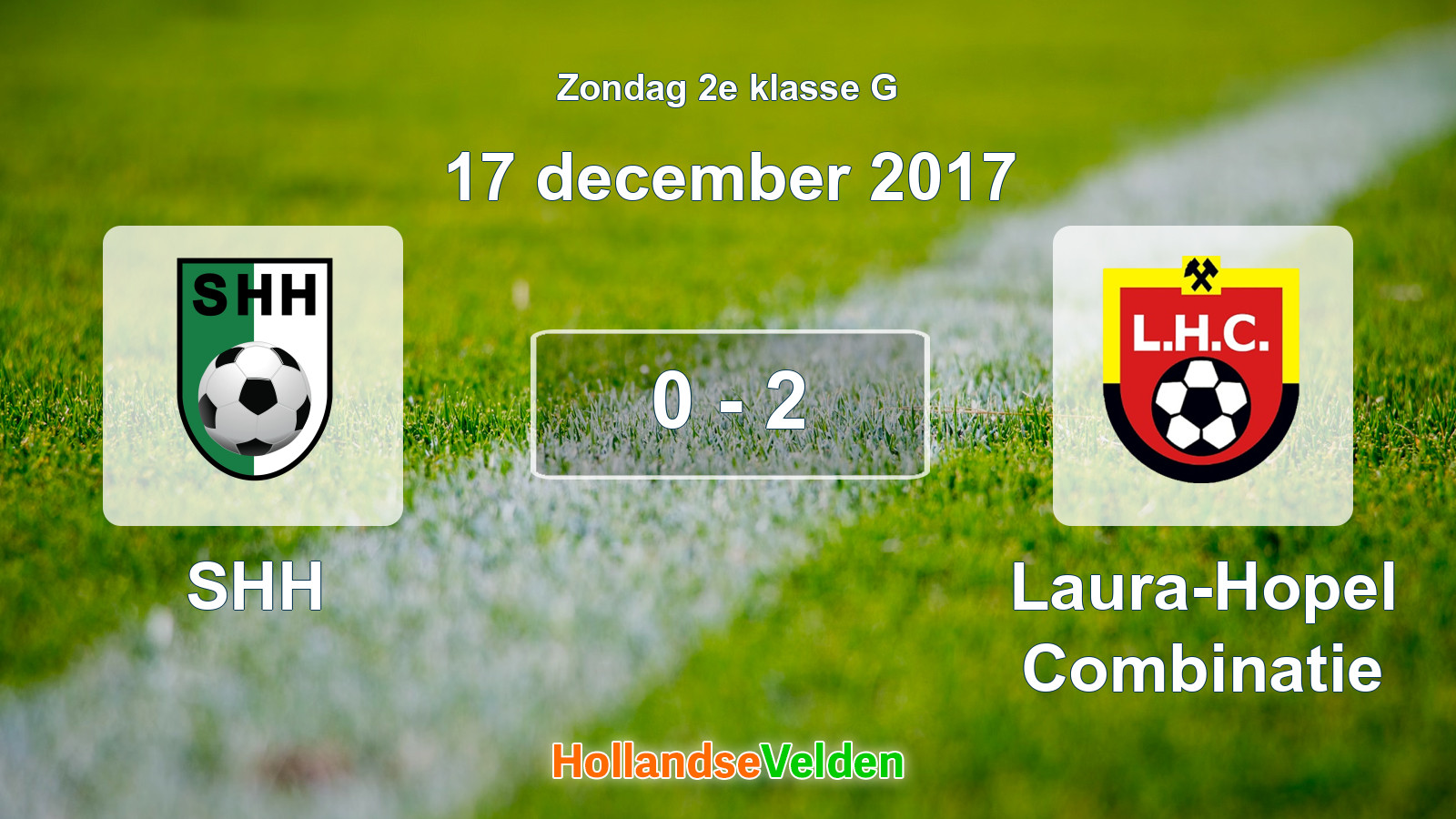 Gespeelde wedstrijd: SHH - Laura-Hopel Combinatie 0 - 2 (17 december 2017)