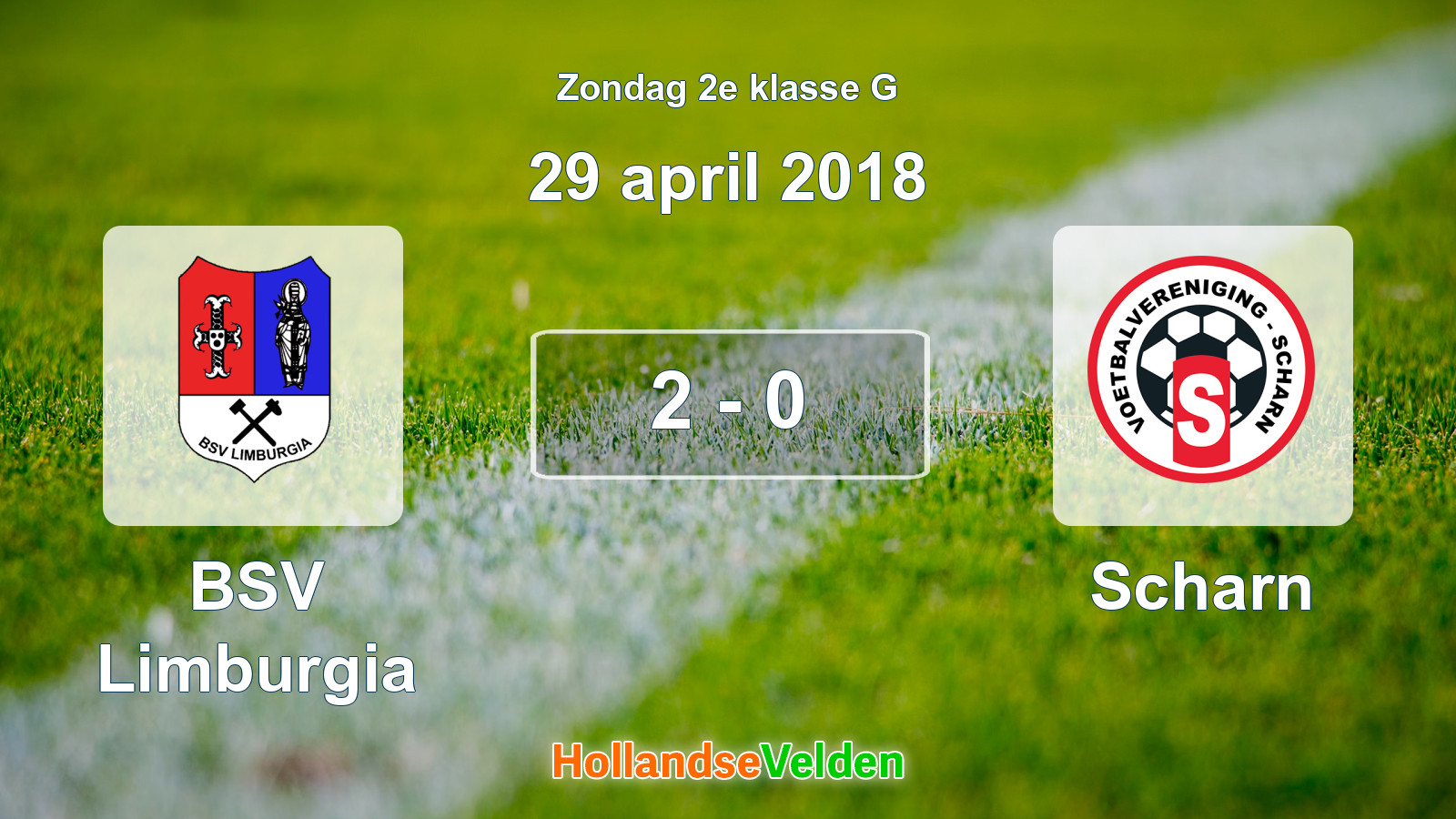 Gespeelde wedstrijd: BSV Limburgia - Scharn 2 - 0 (29 april 2018)