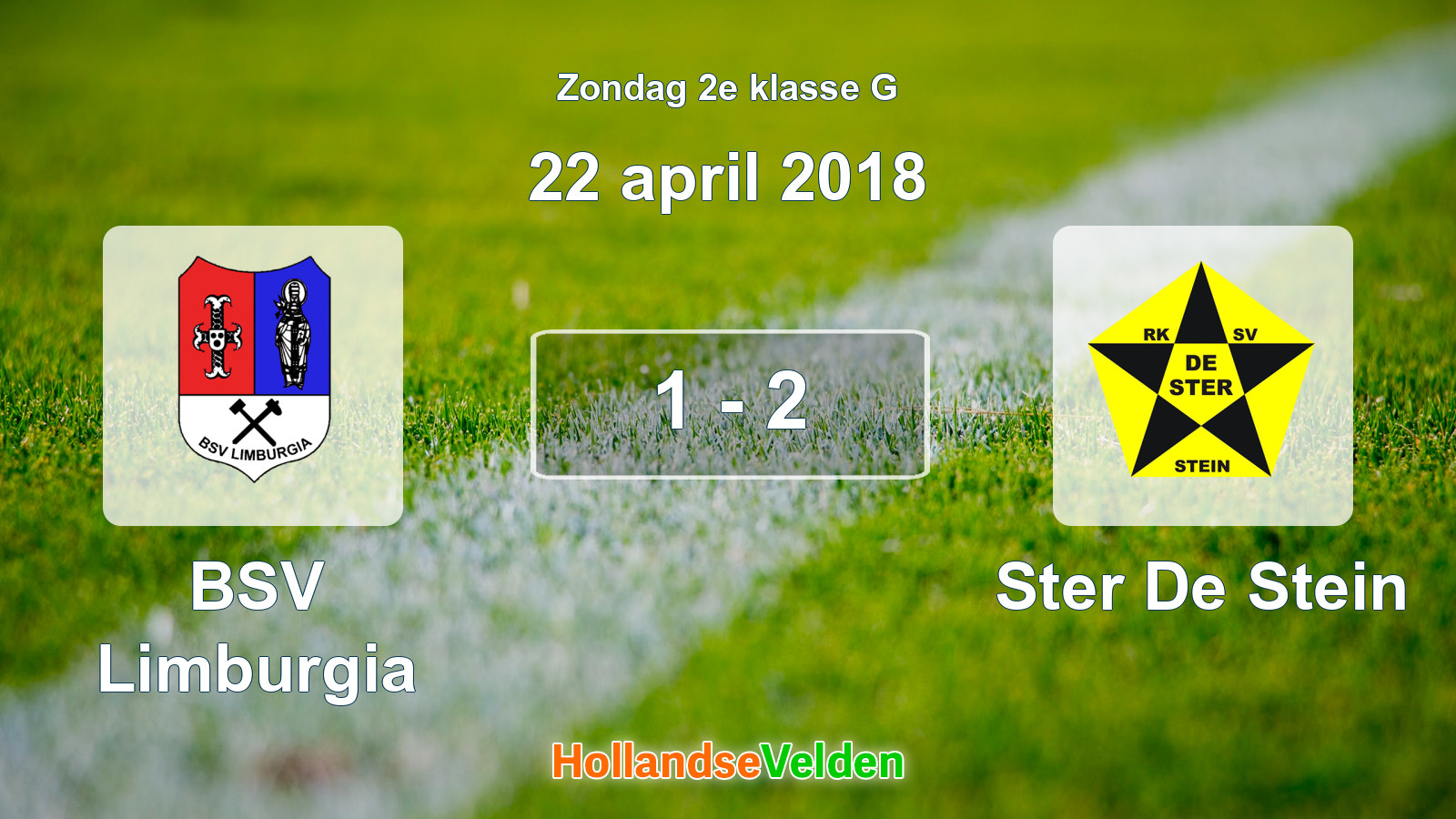 Gespeelde wedstrijd: BSV Limburgia - Ster De Stein 1 - 2 (22 april 2018)